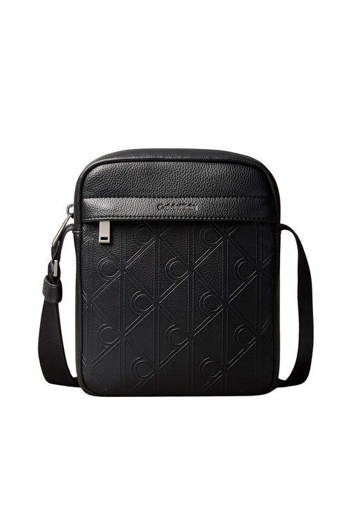 Bolsa com Padrão Monograma Calvin Klein Preta Calvin Klein