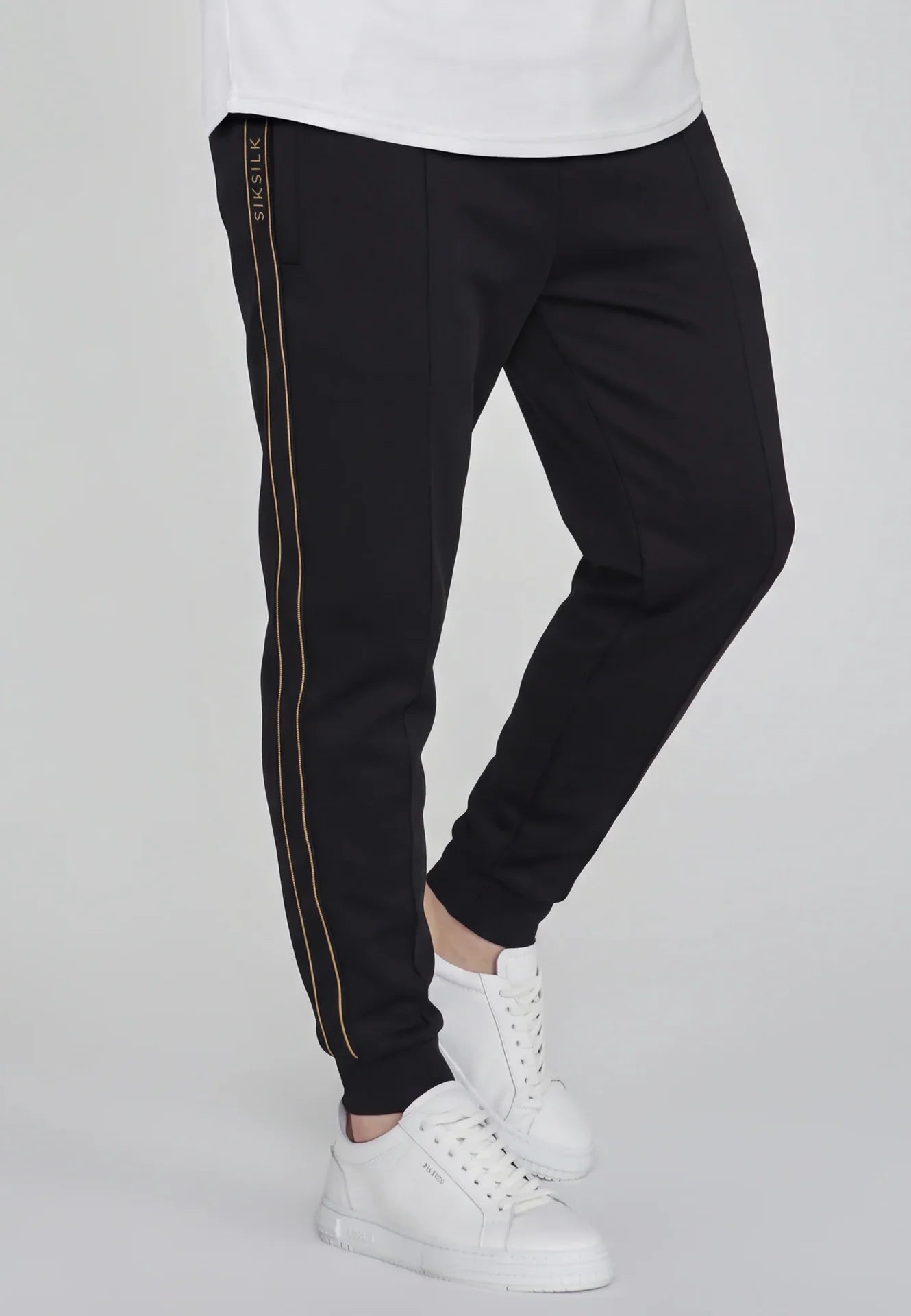 Fato de Treino Preto com Fita Lateral SikSilk