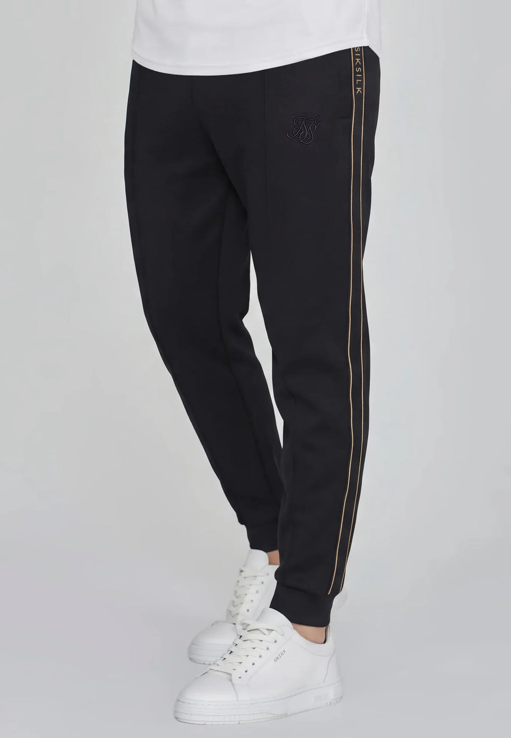 Fato de Treino Preto com Fita Lateral SikSilk