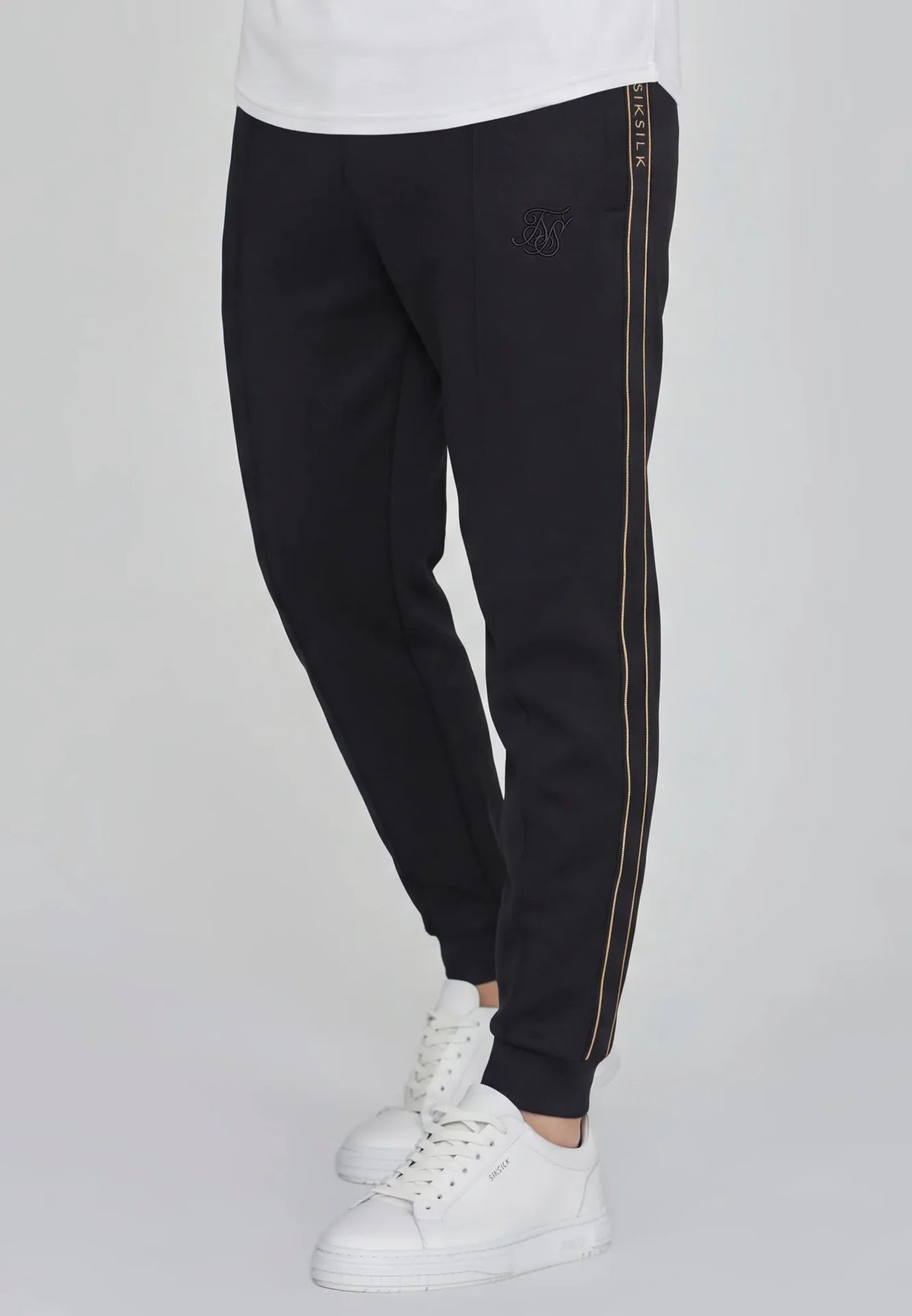 Fato de Treino Preto com Fita Lateral SikSilk