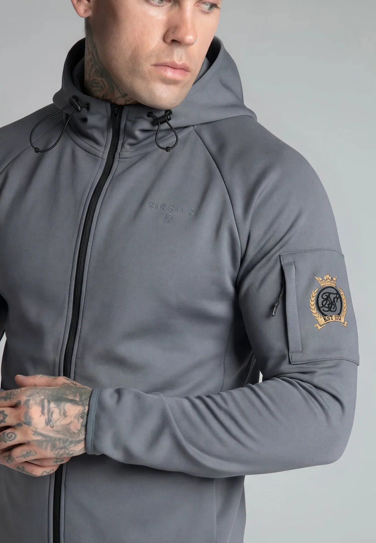 Fato de Treino Cinza Tecido elástico SikSilk