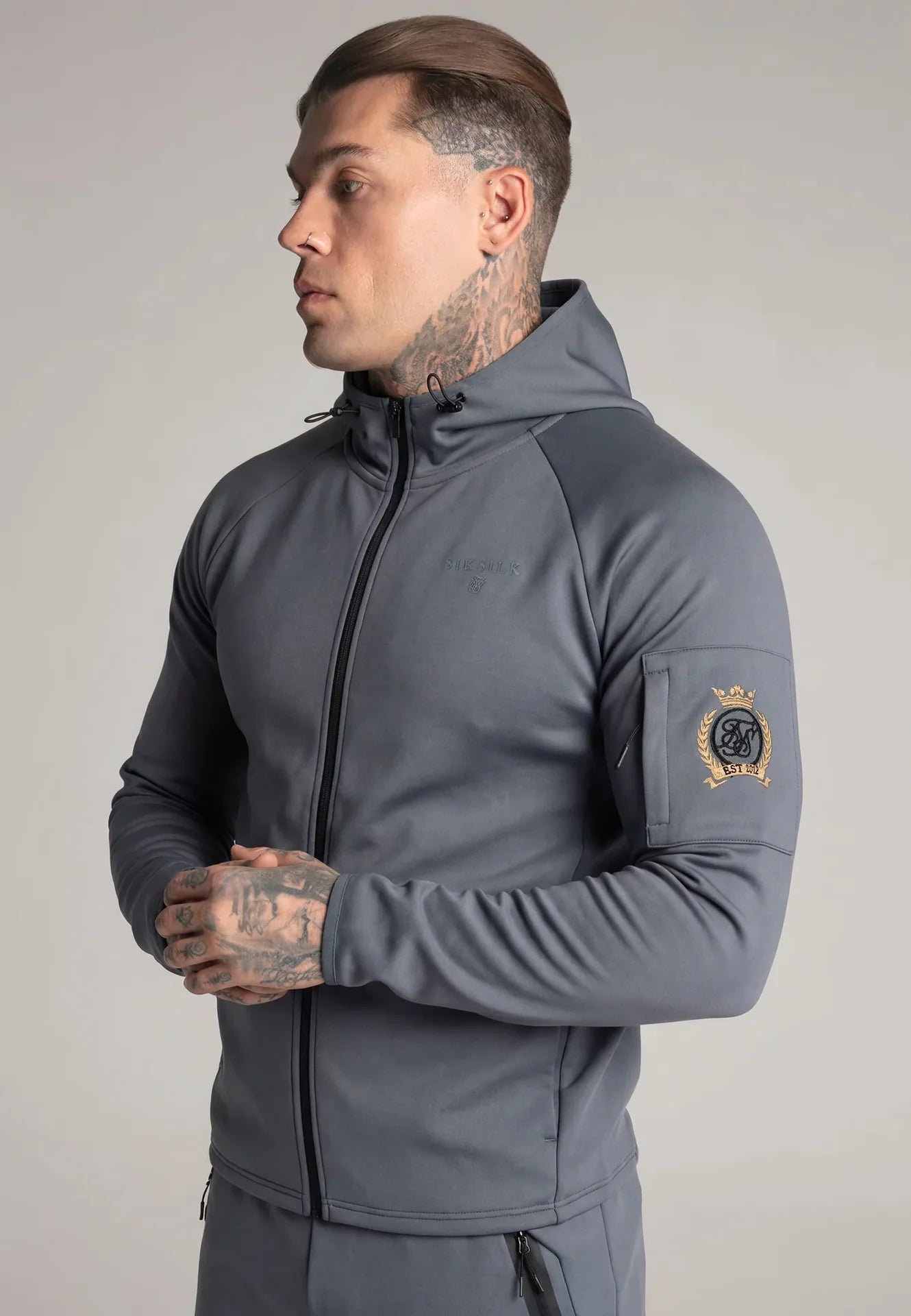 Fato de Treino Cinza Tecido elástico SikSilk