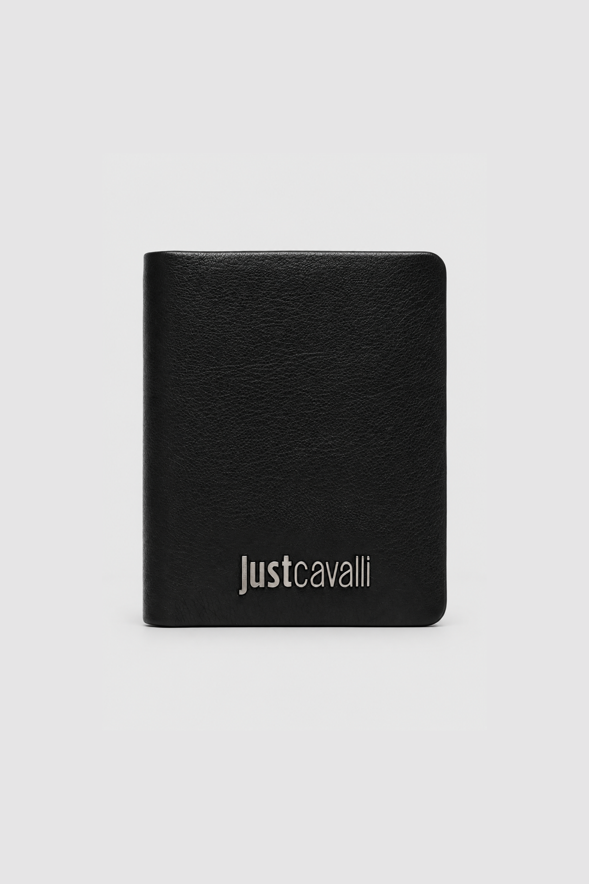 Carteira Vertical Just Cavalli Couro em Preto Just Cavalli