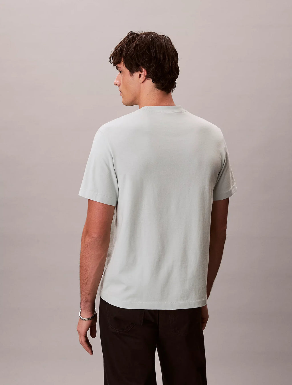 T-shirt Verde com Logo Calvin Klein