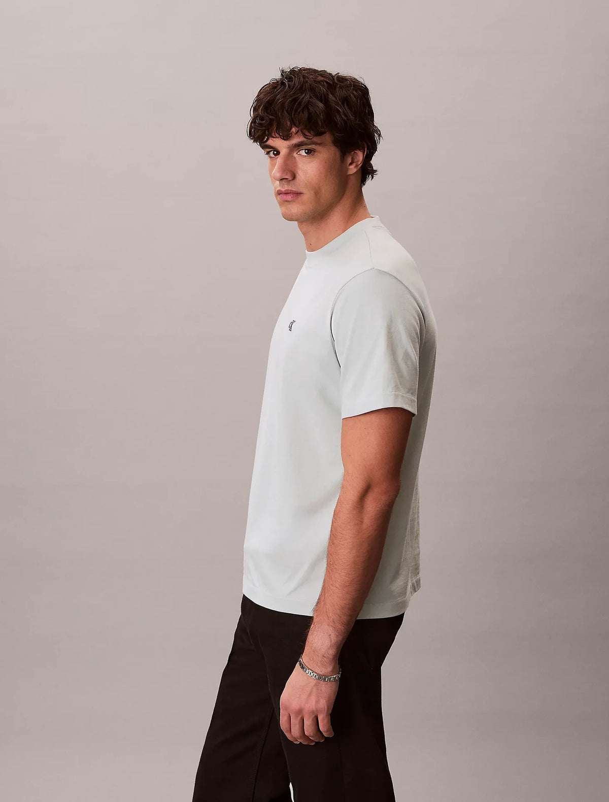T-shirt Verde com Logo Calvin Klein