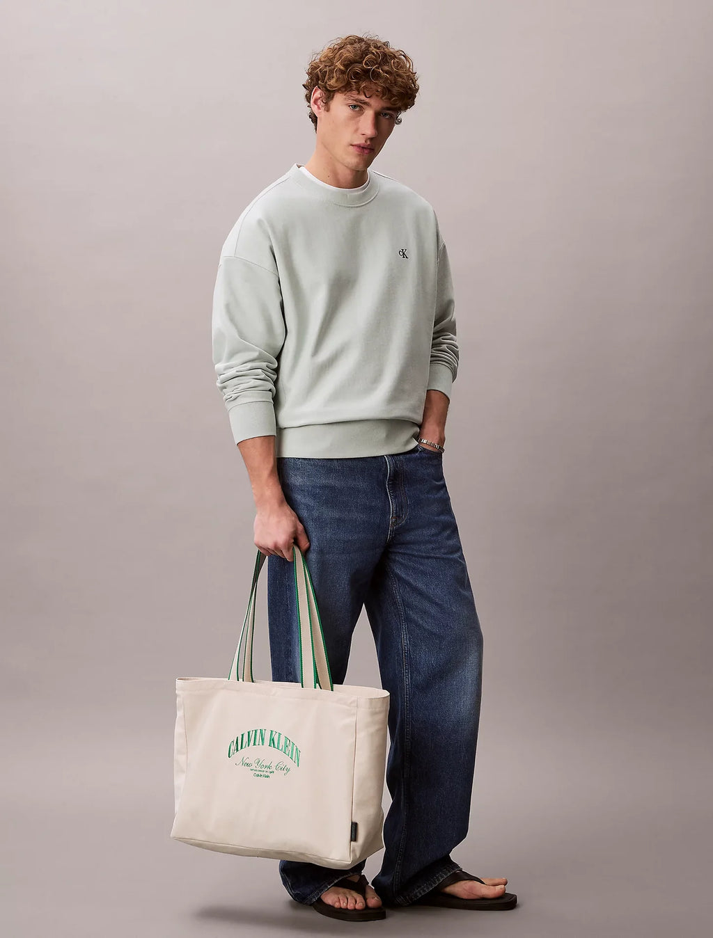 Camisola Verde Água Calvin Klein SS26 Calvin Klein
