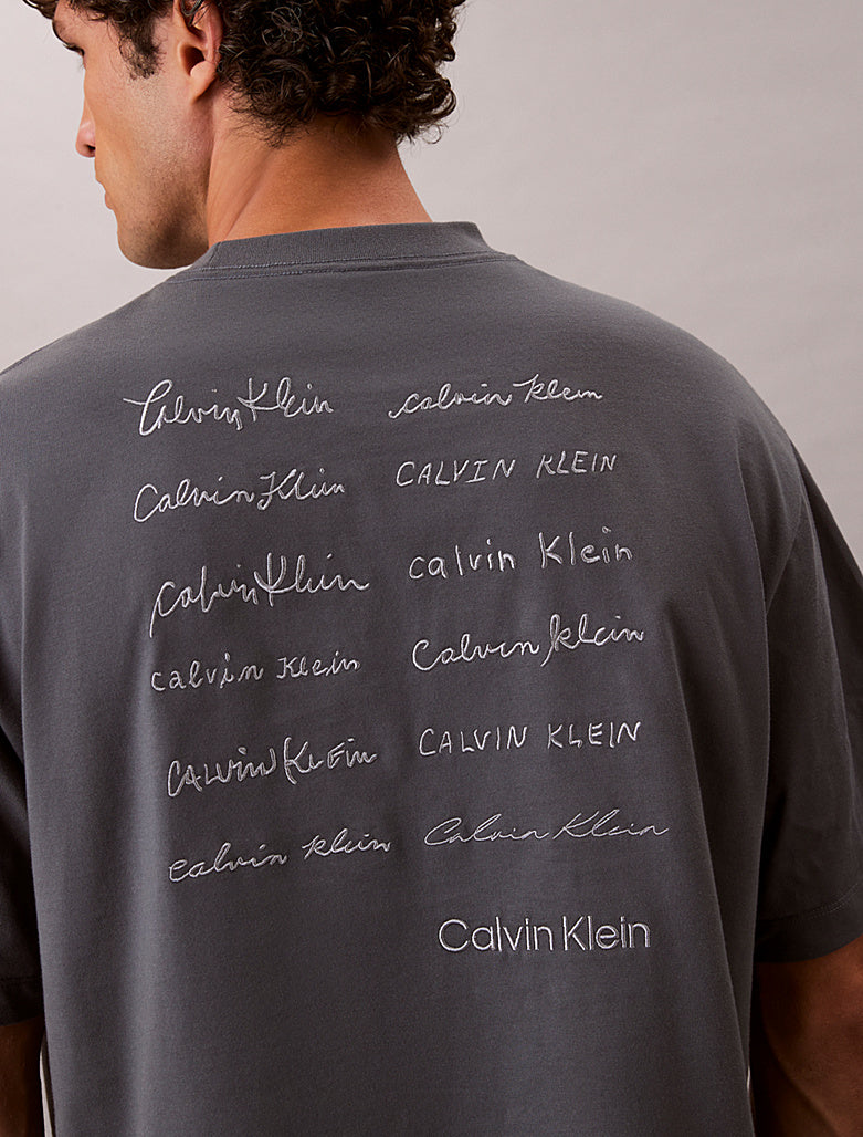 T-shirt Cinza Calvin Klein SS26