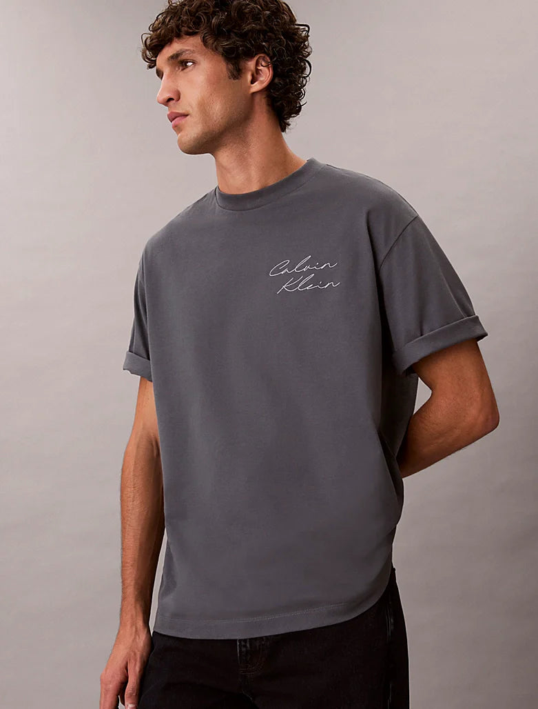 T-shirt Cinza Calvin Klein SS26