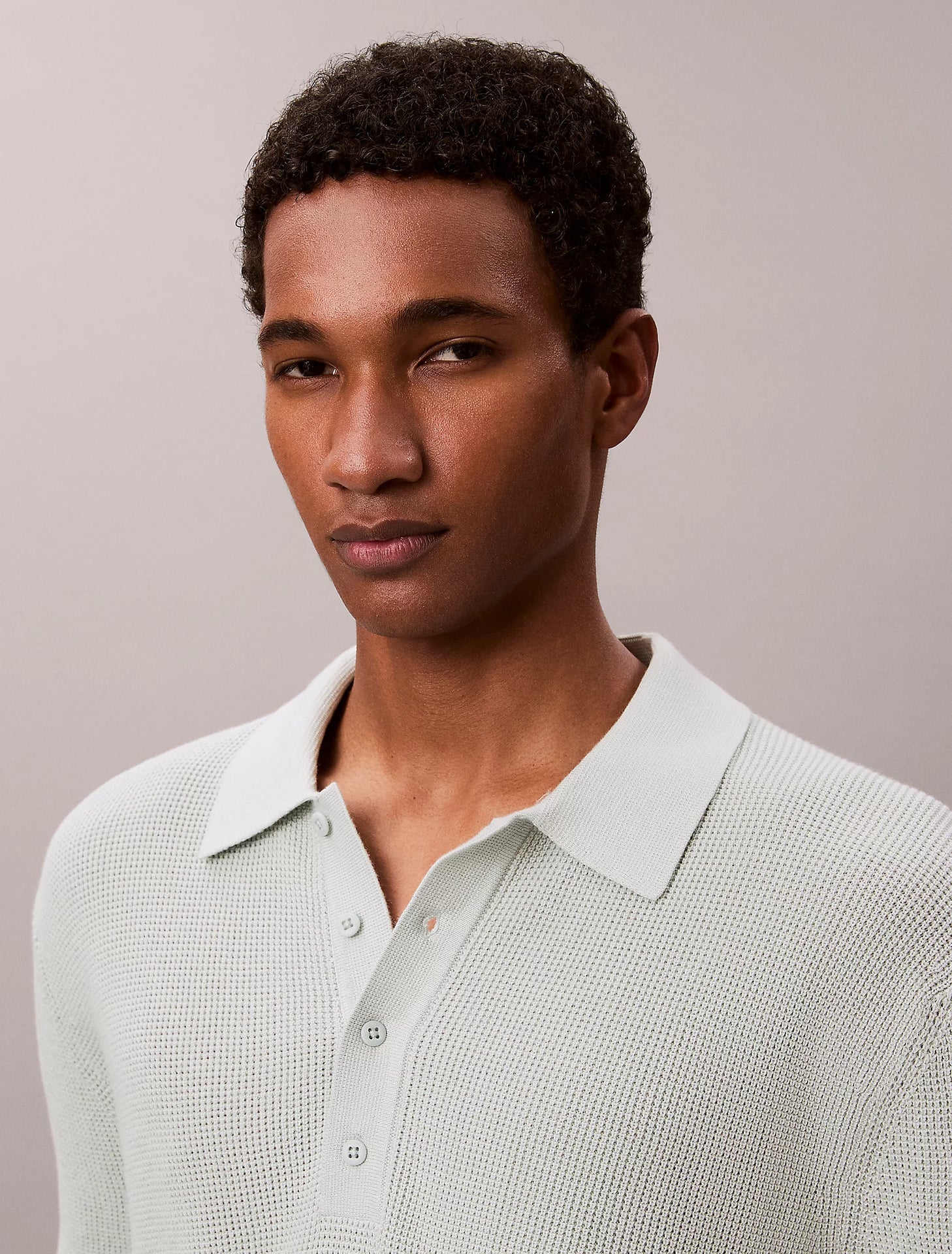 Polo Verde Malha Waffle Calvin Klein
