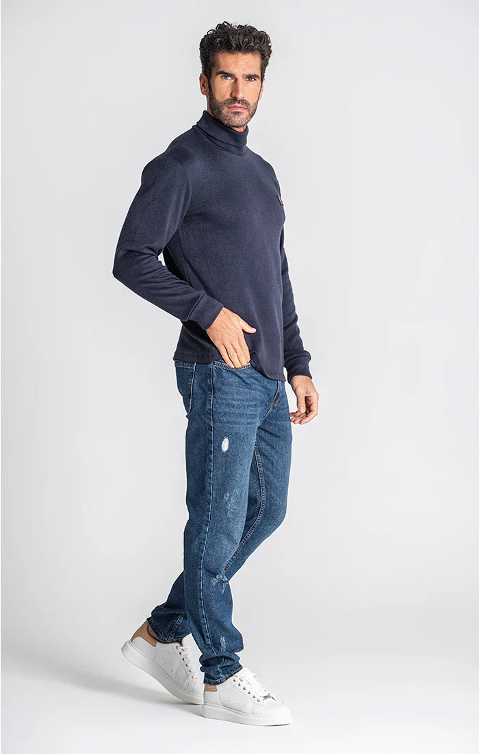 Camisola Gola Alta Azul Gianni Kavanagh GKM006048 FW24