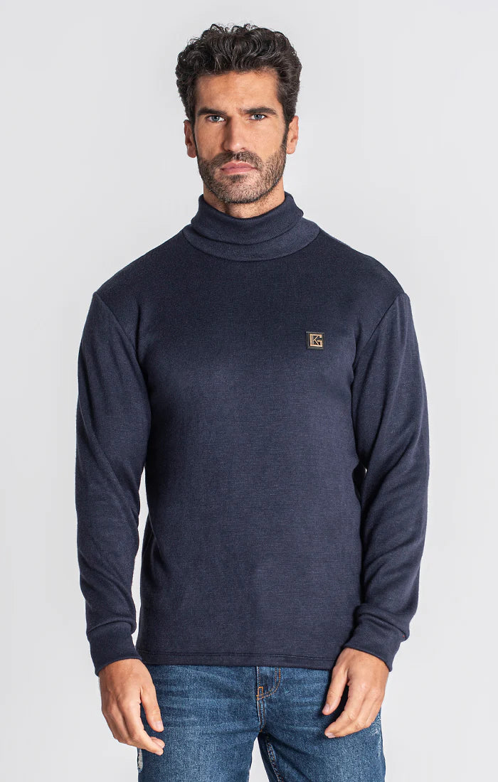 Camisola Gola Alta Azul Gianni Kavanagh GKM006048 FW24