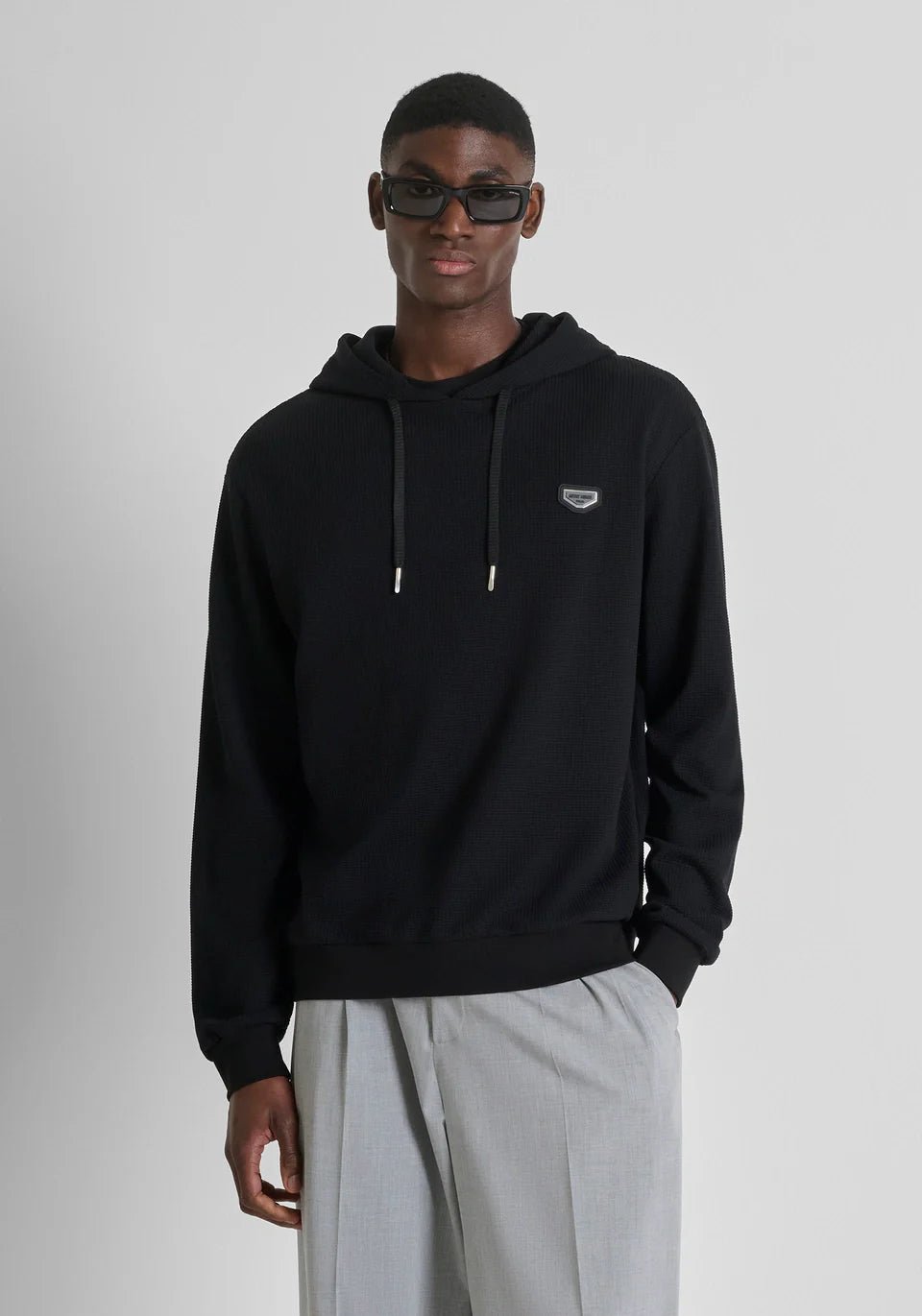 Camisola de Capuz Preta Antony Morato SS26