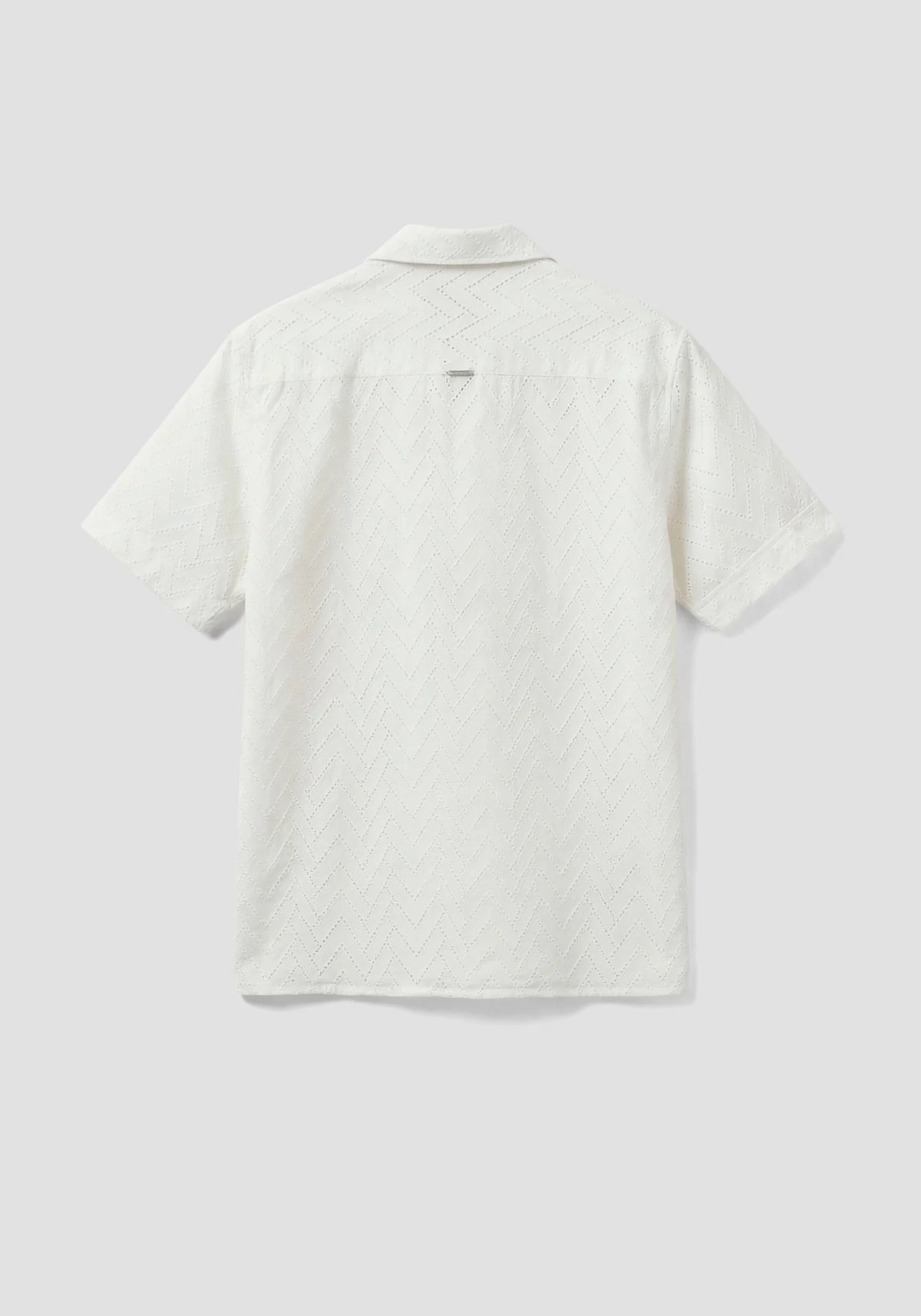 Camisa com Bordado de Manga Curta Creme Antony Morato