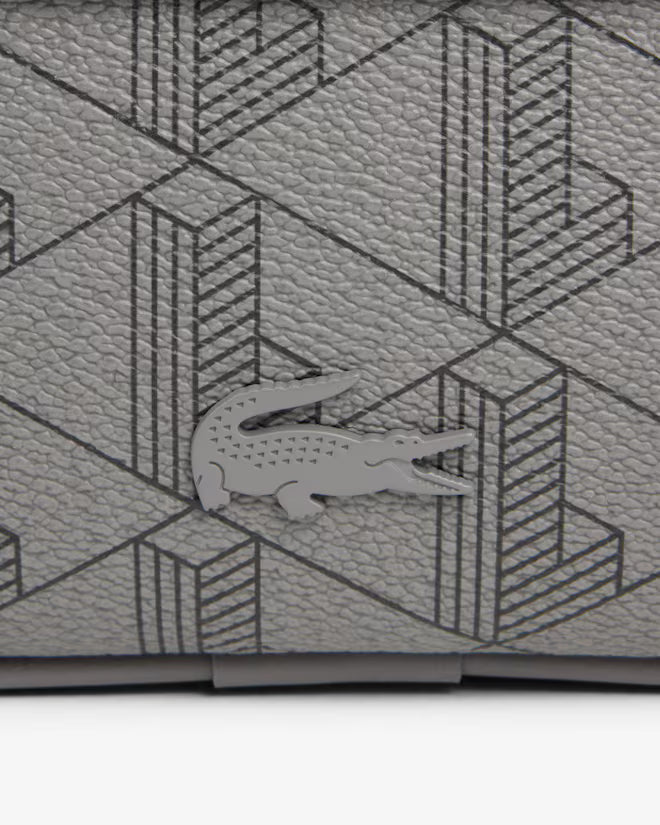 Mala a Tiracolo com Padrão Monograma Lacoste Cinzento Lacoste