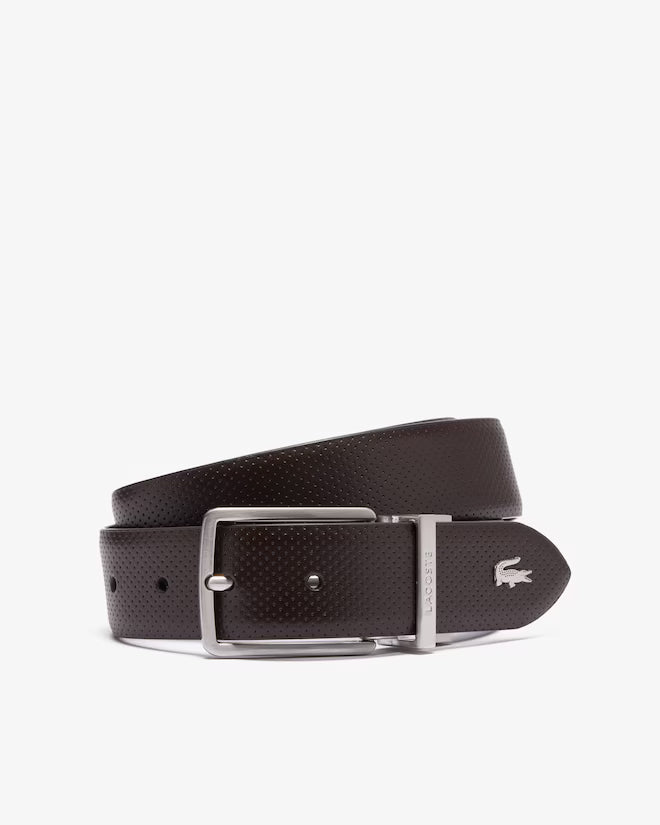 Cinto de Pele Reversível  Castanho e Preto Lacoste Lacoste