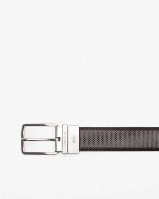 Cinto de Pele Reversível  Castanho e Preto Lacoste Lacoste