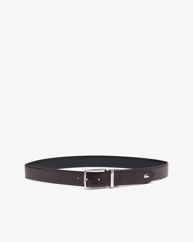 Cinto de Pele Reversível  Castanho e Preto Lacoste Lacoste