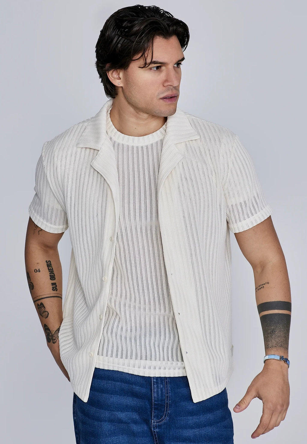 Camisa Texturizada Cru SikSilk SS25