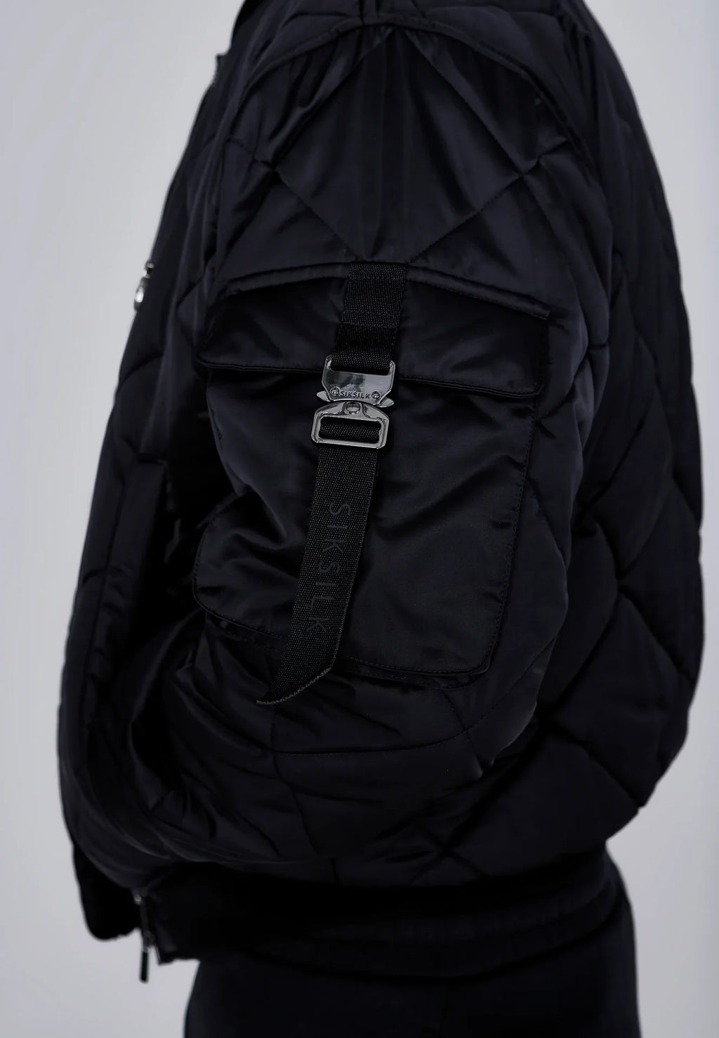 Casaco Bomber Preto SikSilk FW25 SikSilk
