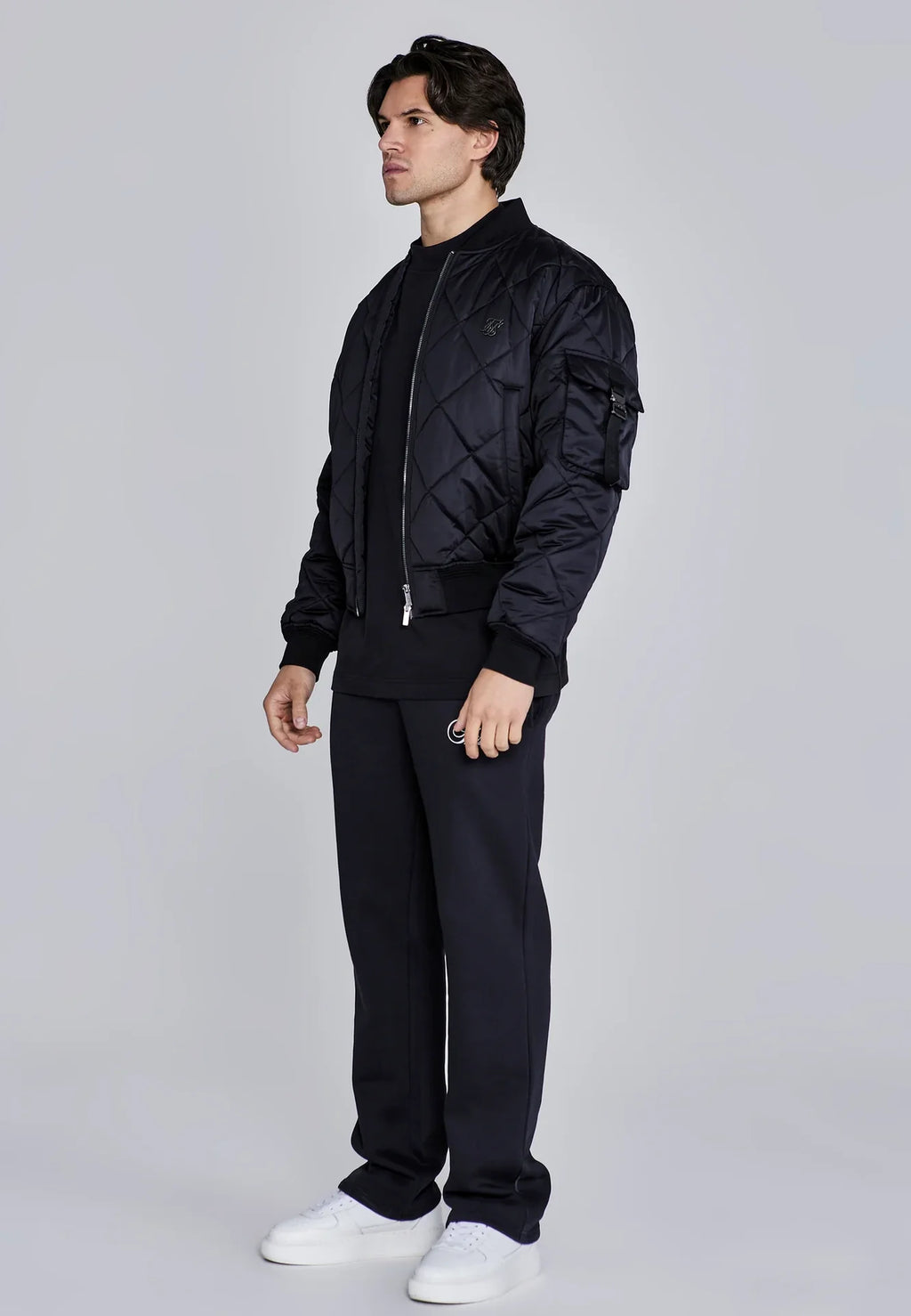 Casaco Bomber Preto SikSilk FW25 SikSilk