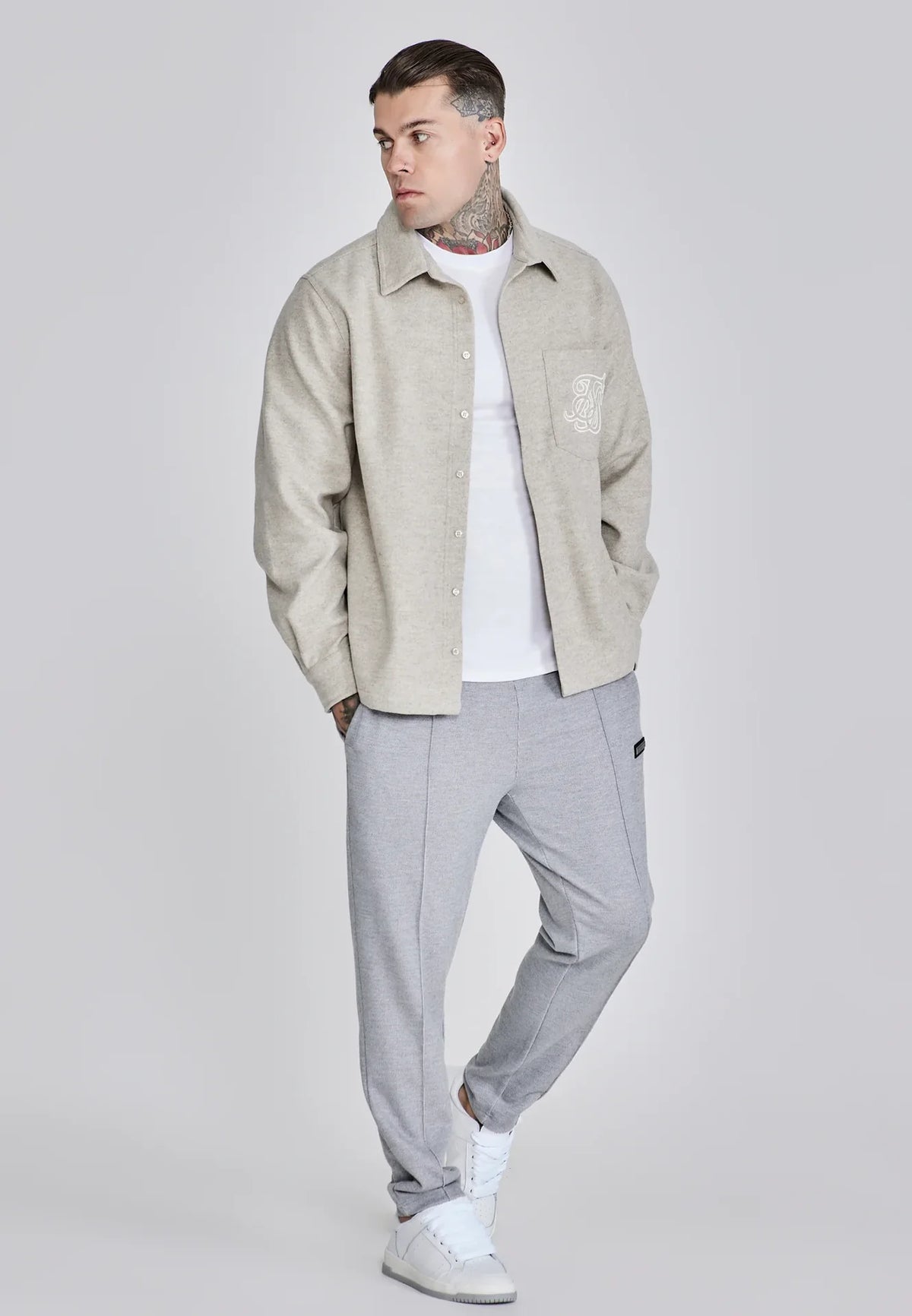 Camisa Bege SikSilk FW25 SikSilk
