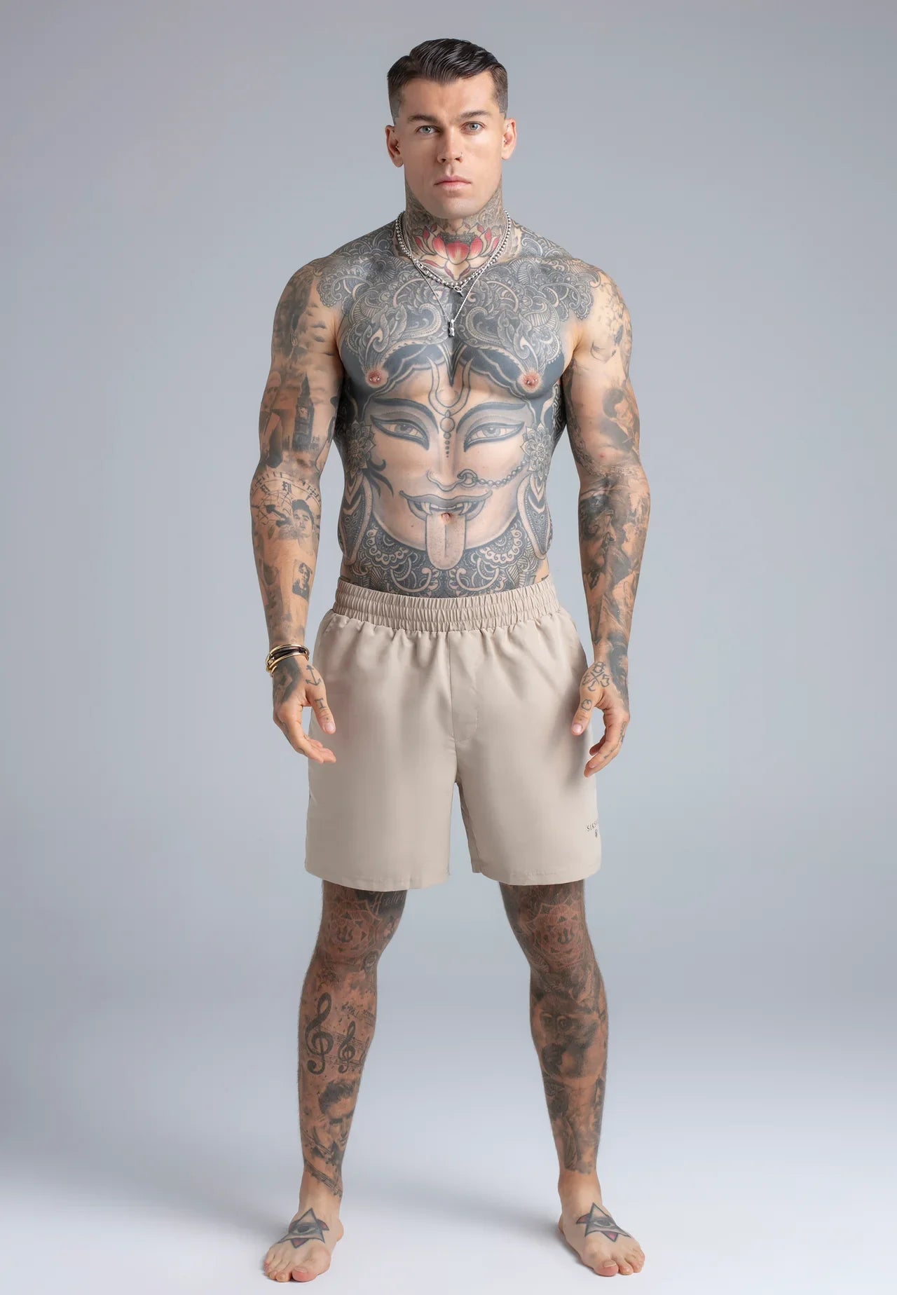 Conjunto de Dois Calções Pretos e Beges SikSilk SS26