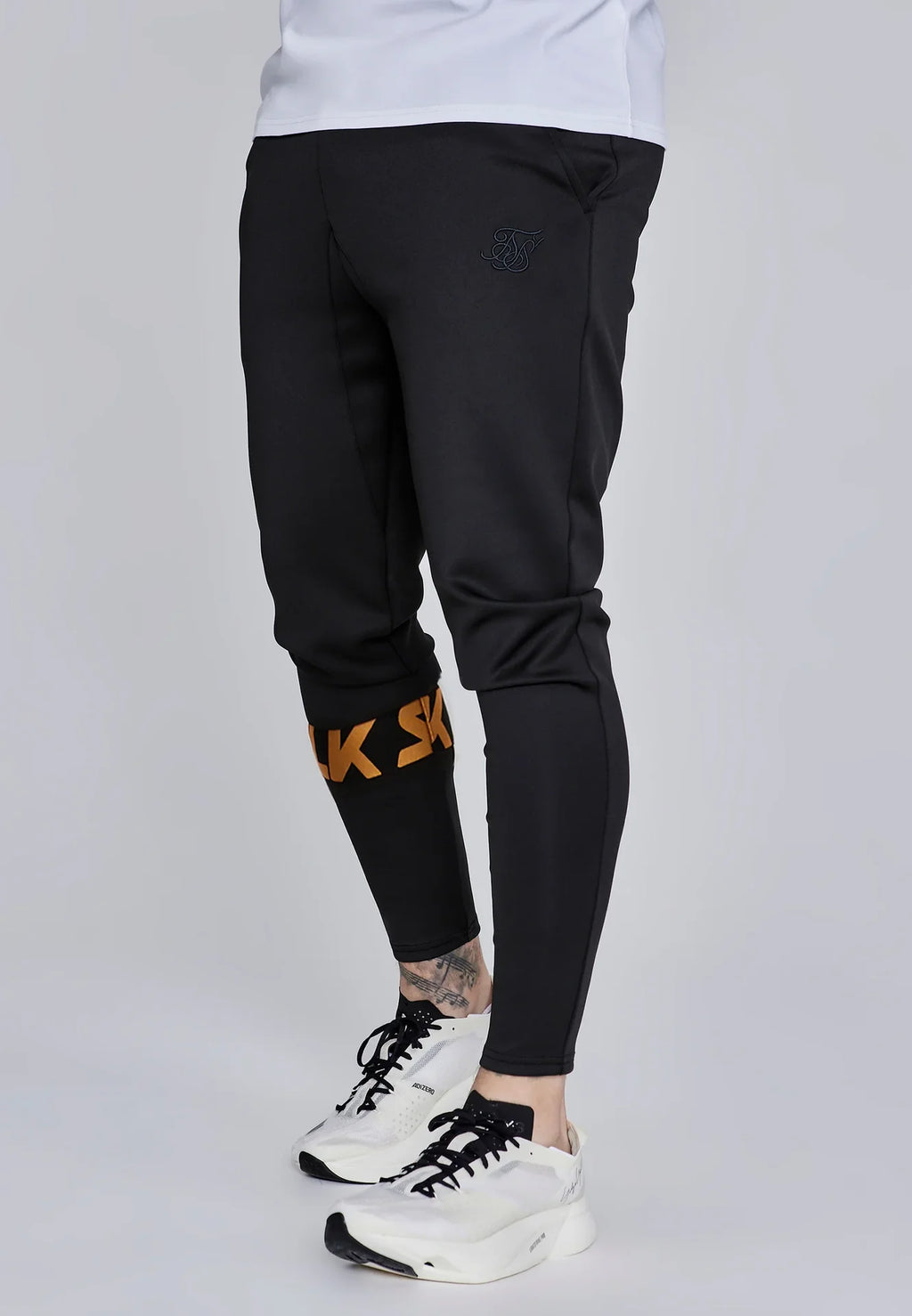 Calças Fato de Treino Pretas Muscle Fit SikSilk