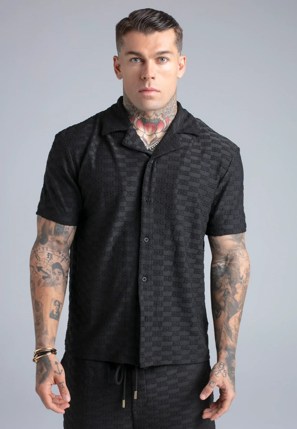 Conjunto Preto em Tecido Towelling SikSilk
