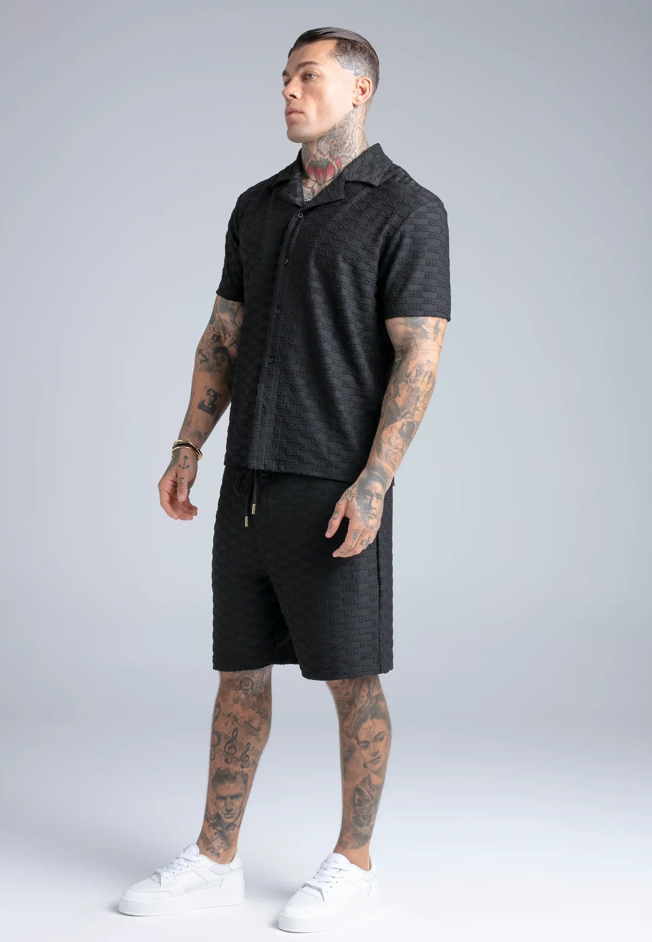 Conjunto Preto em Tecido Towelling SikSilk