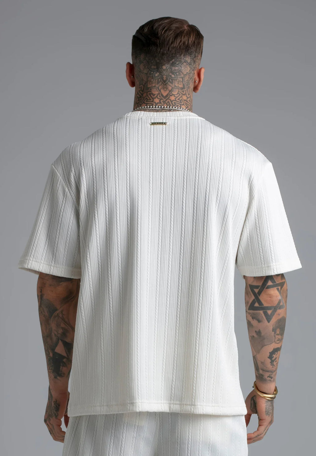 T-shirt Branca Texturada