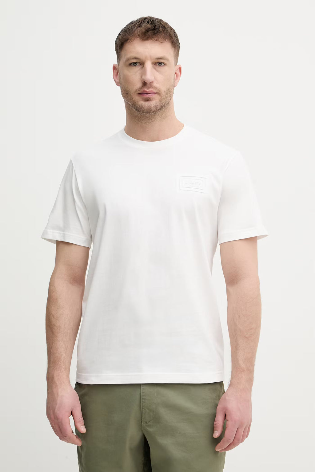 T-shirt Branca Embossed Logo Lacoste