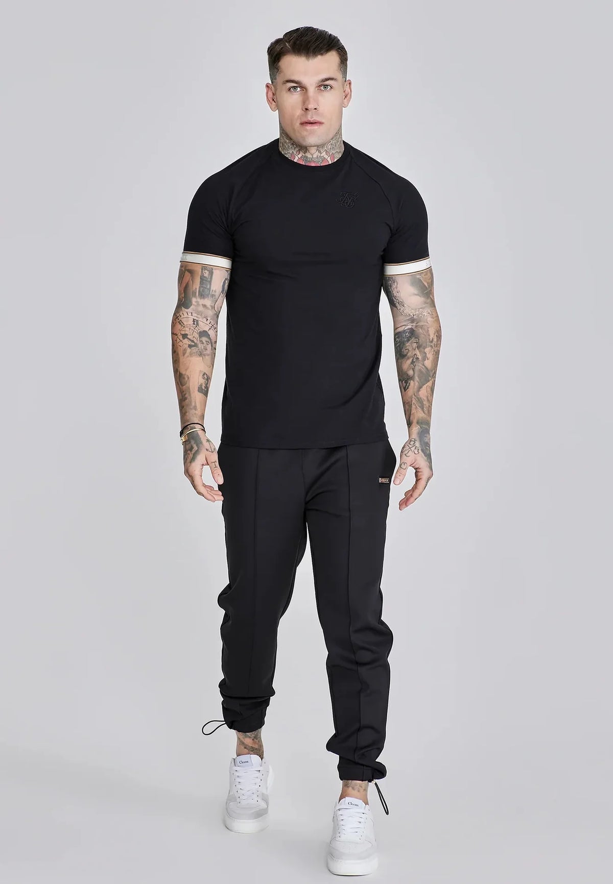 T-shirt Preta Tecido elástico SikSilk