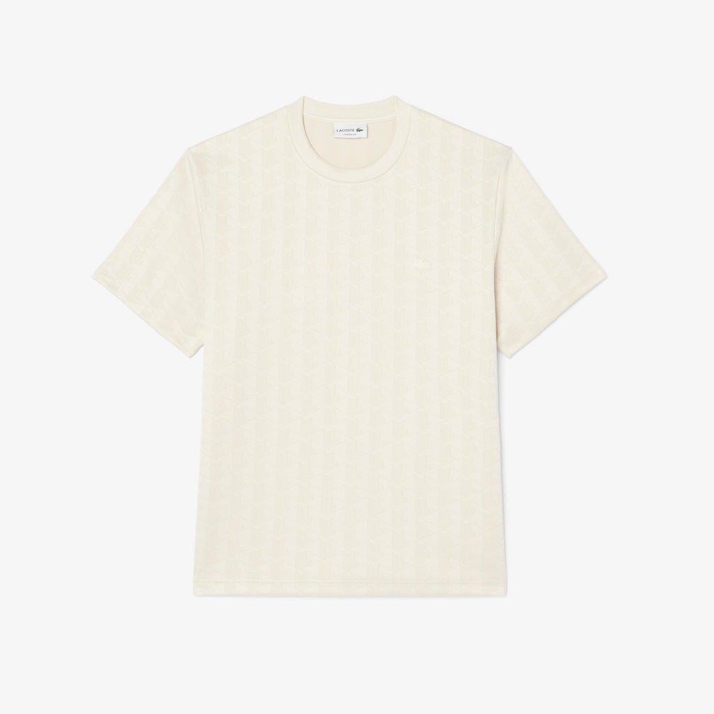 T-Shirt Padrão Monograma Lacoste Bege Lacoste