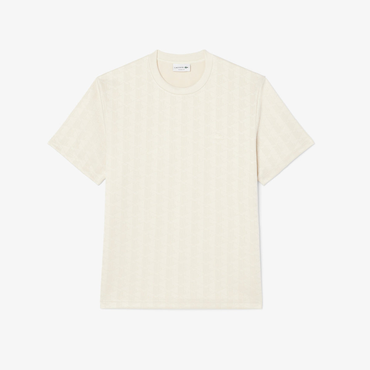 T-Shirt Padrão Monograma Lacoste Bege Lacoste