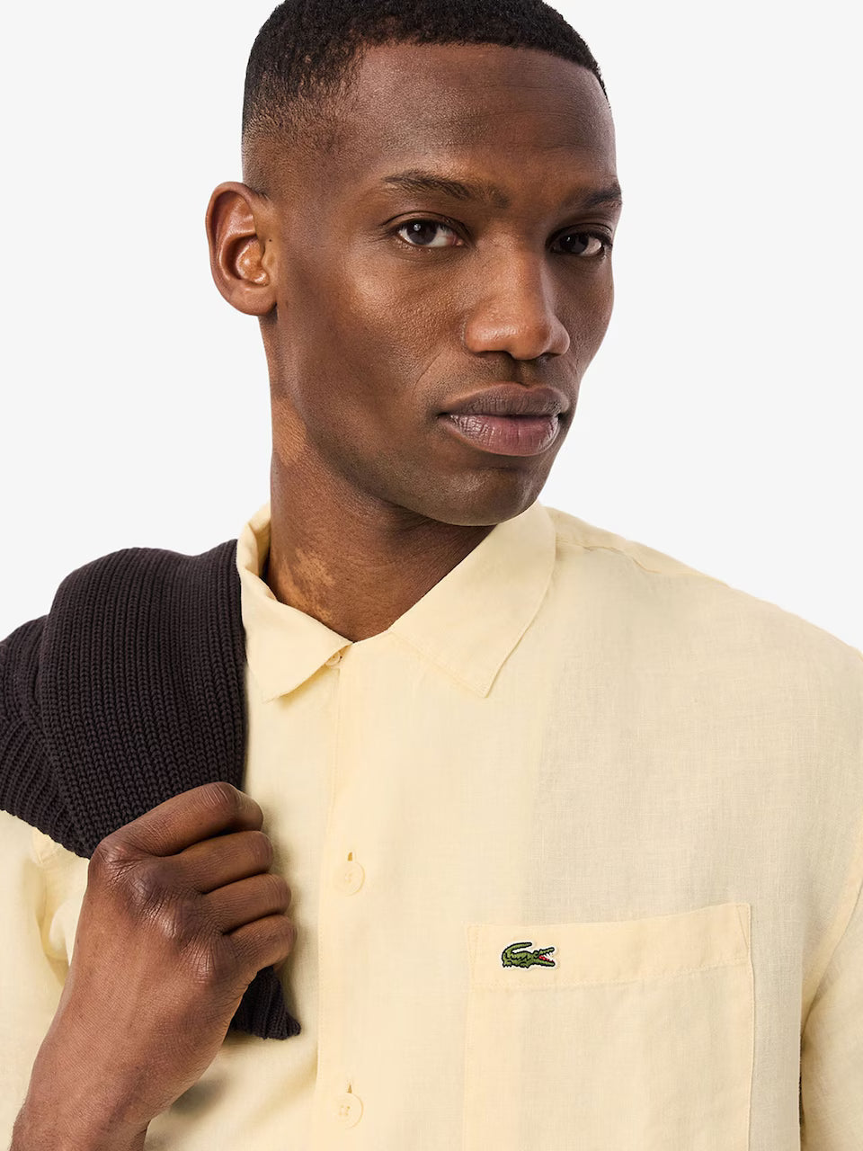 Camisa Manga Curta Relaxed Linho Bege