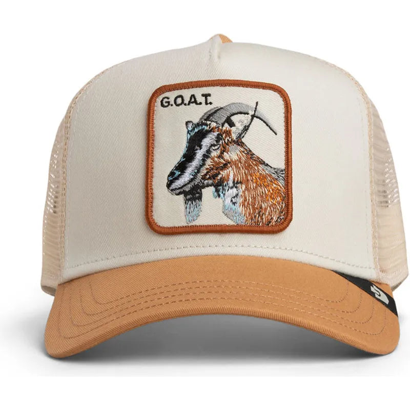 Chapéu Goat Bege e Laranja