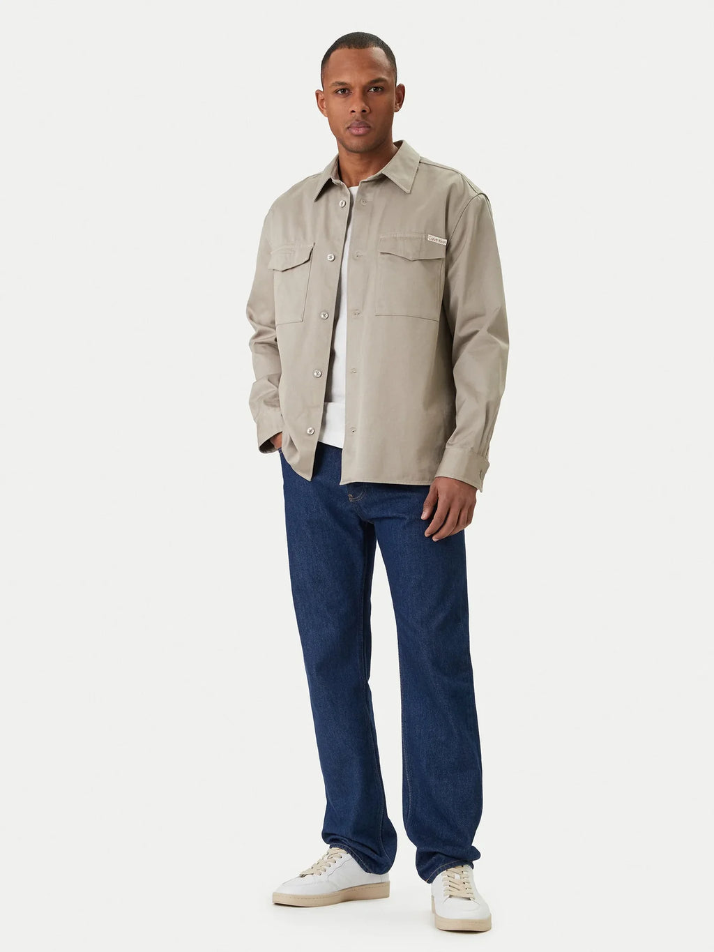 Sobrecamisa Bege Caqui Calvin Klein