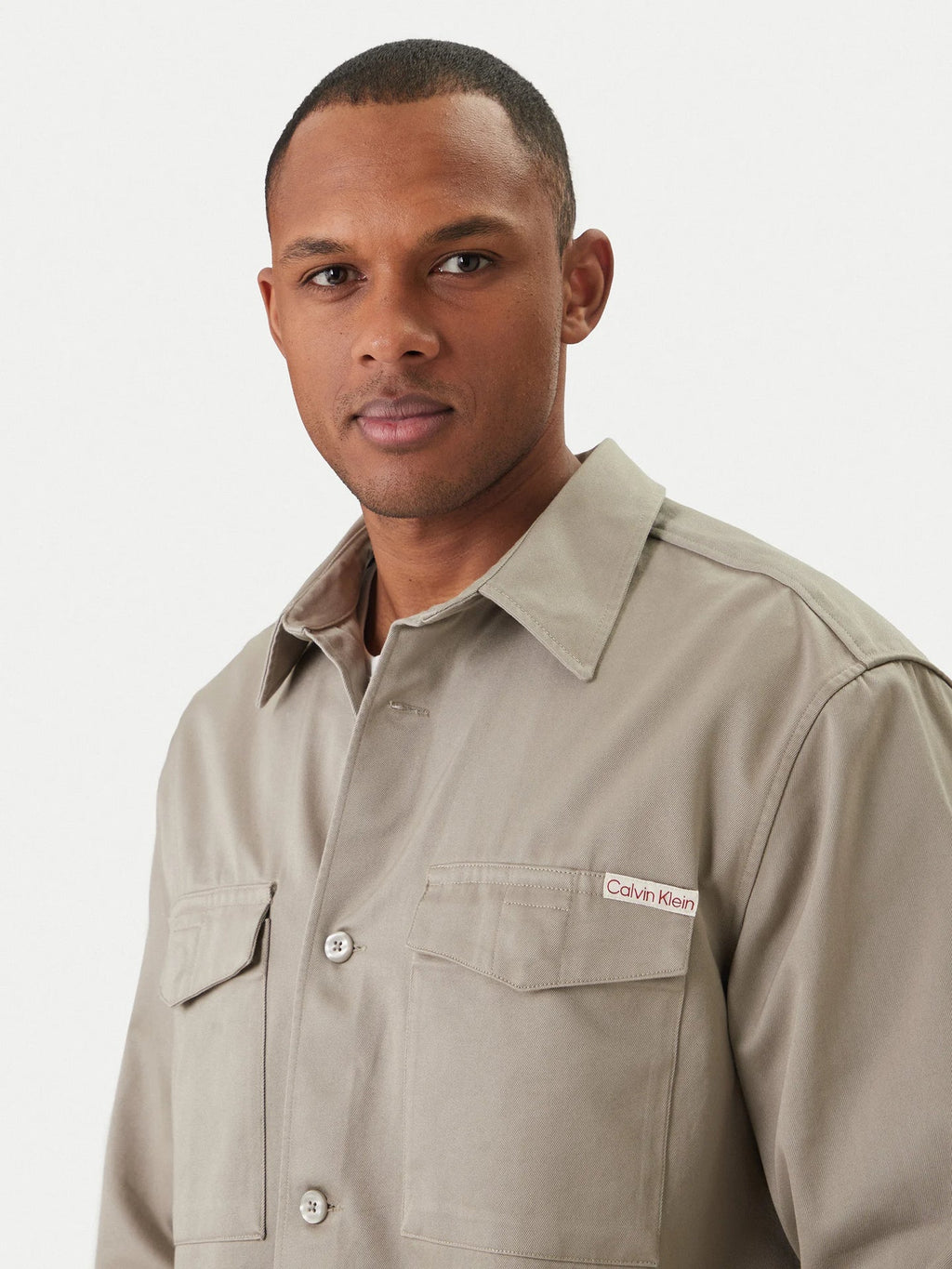 Sobrecamisa Bege Caqui Calvin Klein