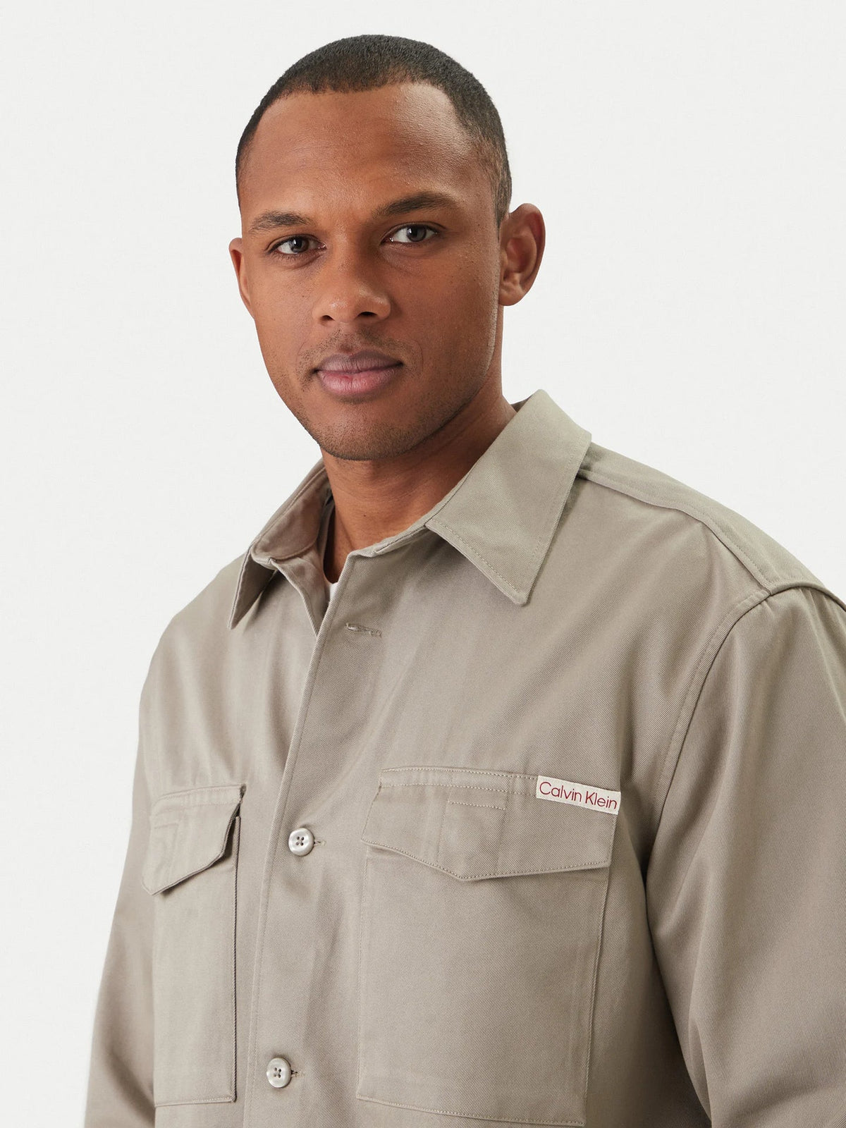 Sobrecamisa Bege Caqui Calvin Klein
