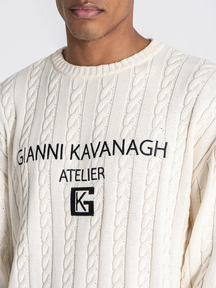 Camisola de Malha Branca Gianni Kavanagh FW25