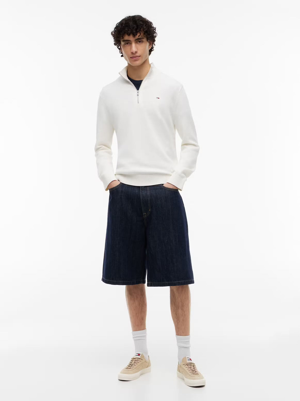 Camisola de Meio-Fecho Tommy Hilfiger Branca Tommy Hilfiger