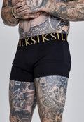 Pack 5 Boxers Pretos com Dourado