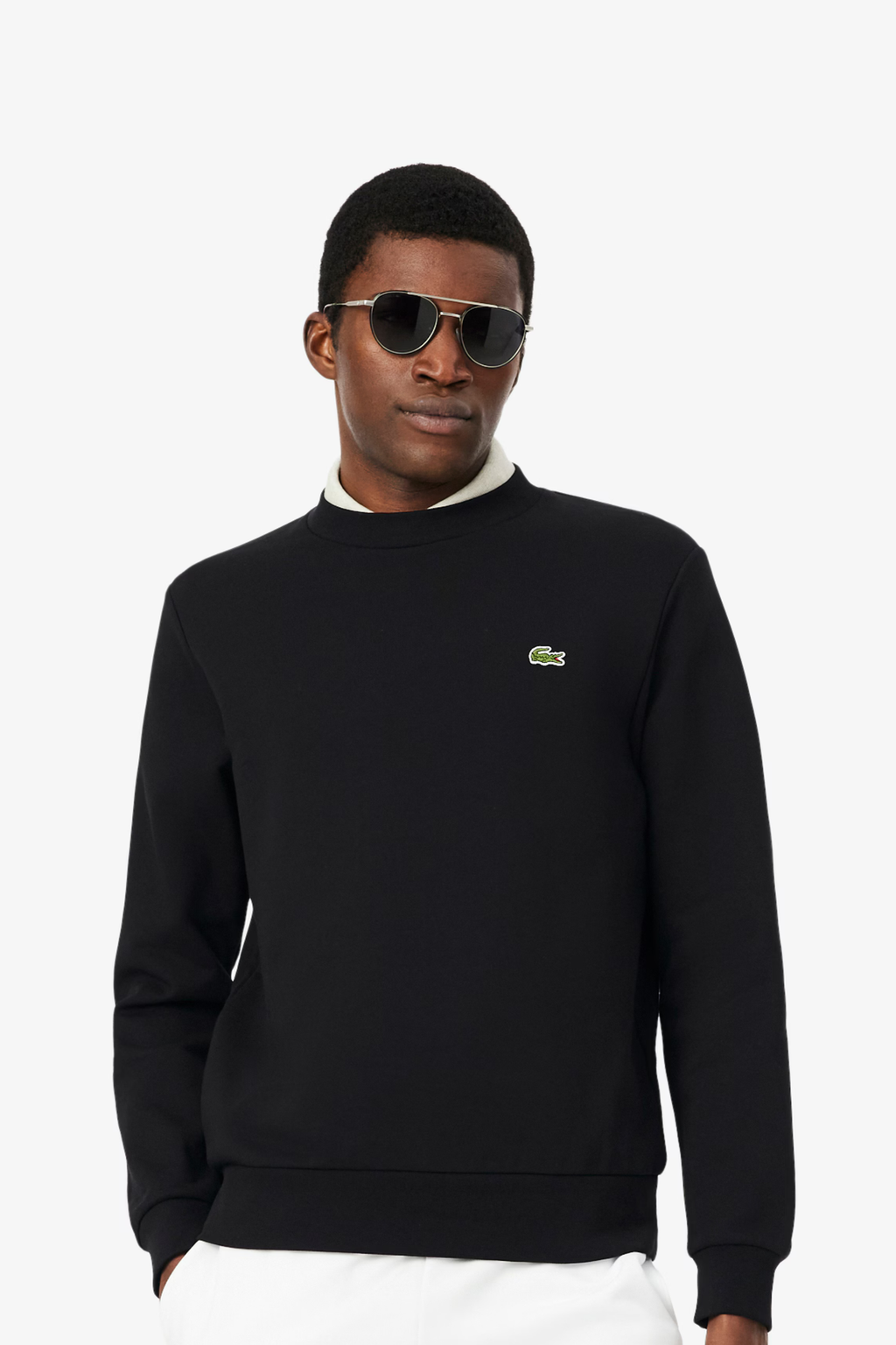 Sweatshirt Básica Lacoste Preta Lacoste