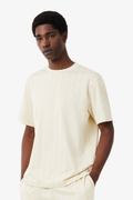 T-Shirt Padrão Monograma Lacoste Bege Lacoste