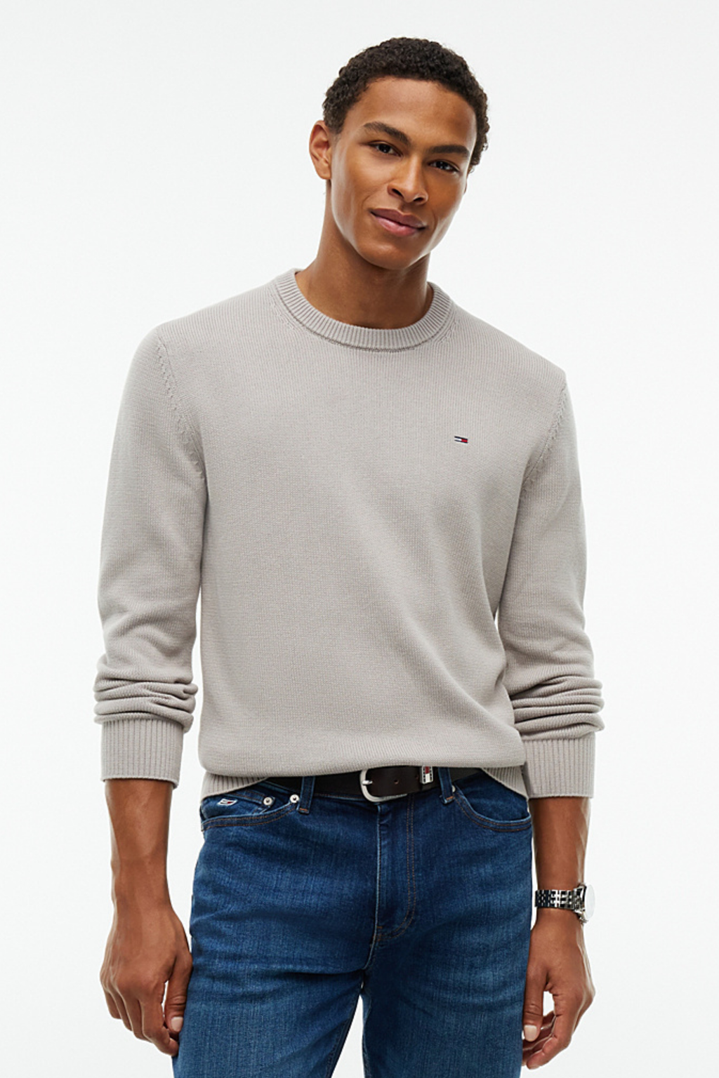 Camisola Gola Redonda Tommy Hilfiger Cinzento Tommy Hilfiger